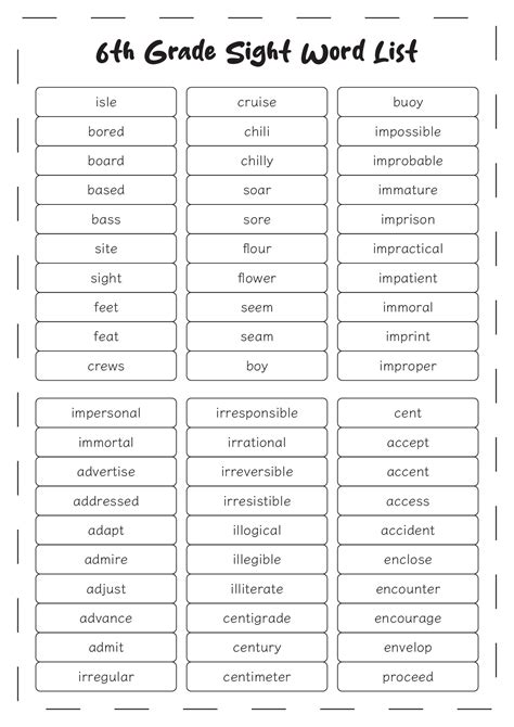 17 Sixth Grade Spelling Words Worksheets - Free PDF at worksheeto.com