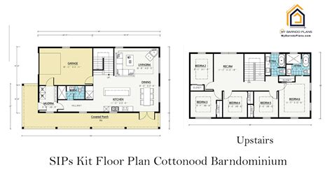 Small Five Bedroom Pre Fab SIPs Home Kit Plan