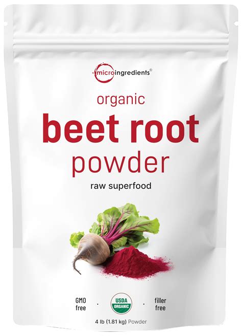 Organic Beet Root Powder, 4 Pounds BSL1 | Cold Pressed, Water Soluble ...