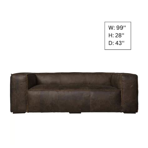4 Seater Sofa Set: 96'' Leatherette Round Arm Sofa – Studio GKW