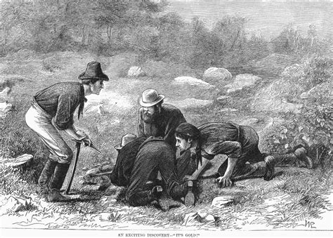 California Gold Rush NAn Exciting Discovery - ItS Gold Wood Engraving ...