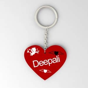 Gifts Zone - Deepali Name Beautiful Heart Shape Plastic Keychain Best ...