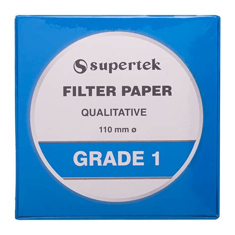 Supertek Qualitative Filter Paper Grade 1 | 110mm Diameter | White ...