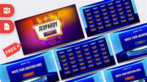 Free Interactive Jeopardy PowerPoint Template - Prezentr