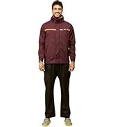 ZEEL Rain Coat for Men Waterproof for Bike Riders with Adjustable Hood ...