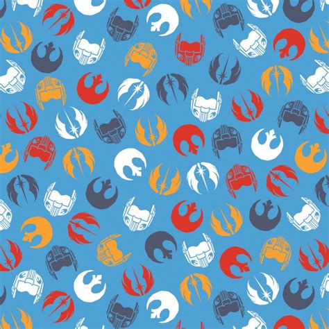 Buy Star Wars SW Logos & Masks - Blue - Camelot Fabrics - Cotton Fabric ...