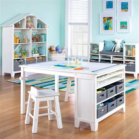 MarthaStewart Martha Stewart Kids' Art Table and Chair Set - Linen ...
