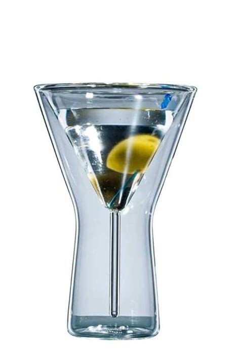 PrimeWorld Devnow Series Double Wall Martini Glass Set of 1 pcs 160 ml ...