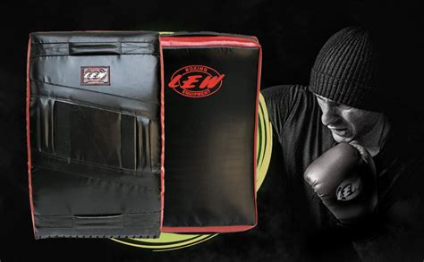 LEW Nylon Muay Thai MMA Kickboxing Training Kick Focus Pads, Black ...