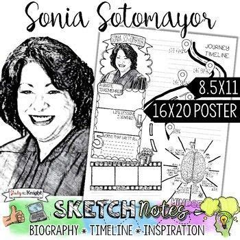 Sonia Sotomayor, Women's History, Biography, Timeline, Sketchnotes ...