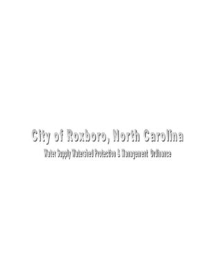 Fillable Online City of Roxboro, North Carolina Fax Email Print - pdfFiller