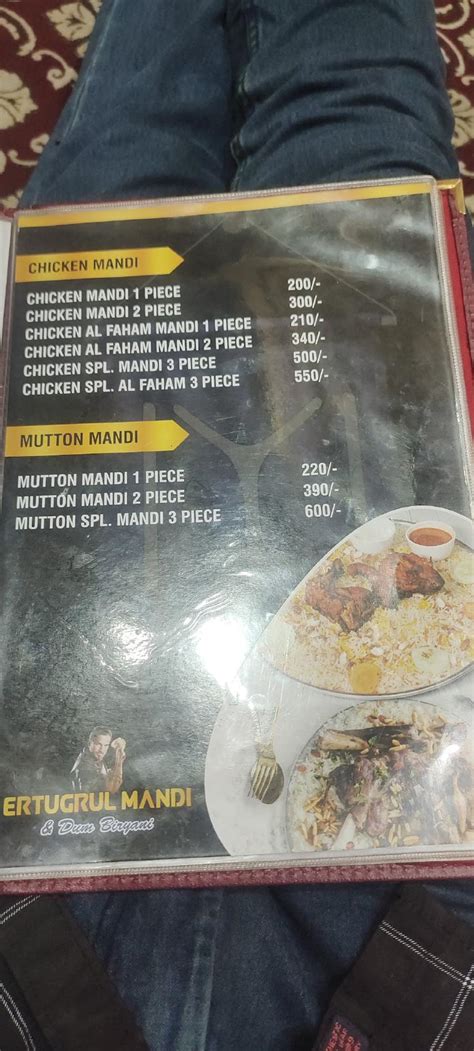 Menu at ERTUGRUL MANDI A/C FAMILY SECTION RESTAURANT, Hyderabad