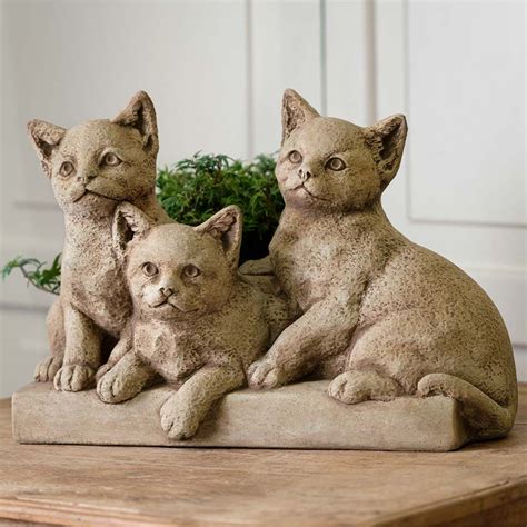 Campania International Triplets Cat Statue | The Garden Gates - The ...