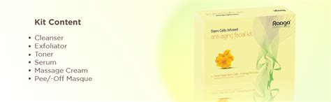 Raaga Professional Stemcell Anti Aging Facial Kit, for Glowing and ...