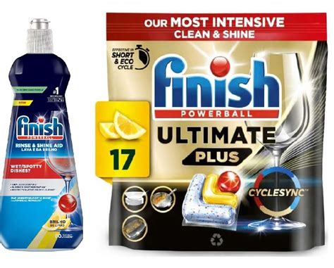 Finish Dishwasher Rinse Aid Shine & Dry - 400 ml Lemon & Dishwasher ...
