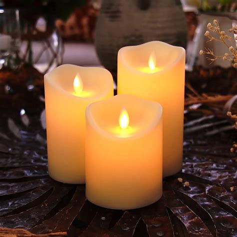 LED Candles Flameless Flickering Pillar Candles with Remote and Timer ...