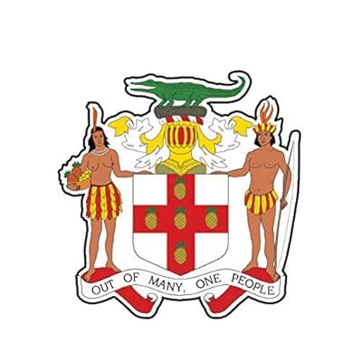 Buy MAGNET Jamaican Coat Of Arms Jamaica Flag Jam Jm Magnetic Vinyl Car ...