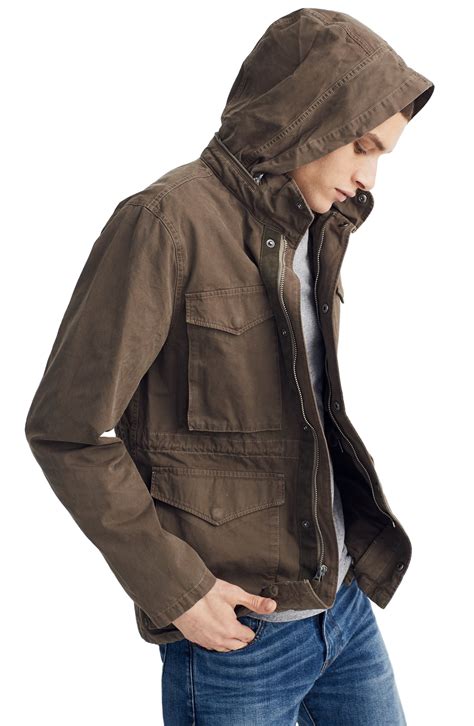 Men's Madewell Slim Fit Field Jacket, Size Medium - Green | Field ...