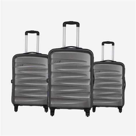Buy Safari Ngage Set of 3 Gun Metal Trolley Bags Online