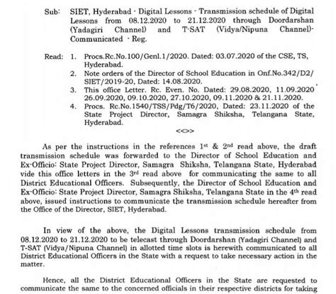 Transmission schedule of Digital Lessons from 08.12.2020 to 21.12.2020 ...