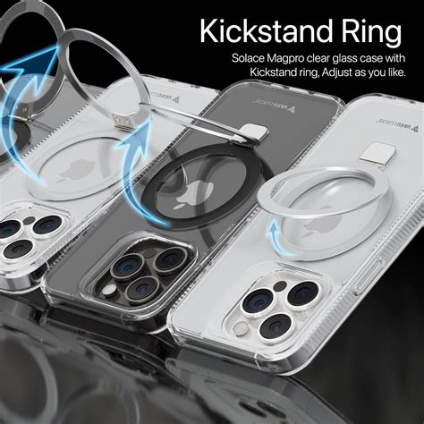 Vaku Luxos ® Apple iPhone 15 Pro Solace MagPro with Magnetic Alloy Ring ...