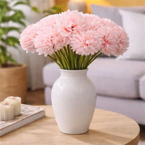 Buy SATYAM KRAFT 5 Pcs Artificial Chrysanthemum Hydrangea Ball Flower ...