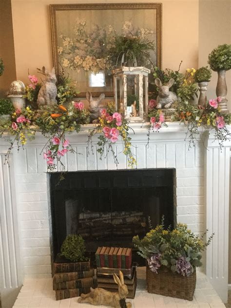 Stunning Holiday Mantels and Fireplace Displays for Easter Decor | Gold ...