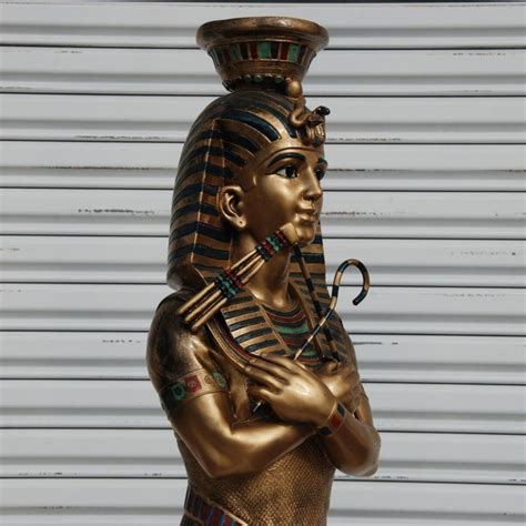 Egyptian Revival - 70" Egyptian Pharaoh Statue Floor Lamp