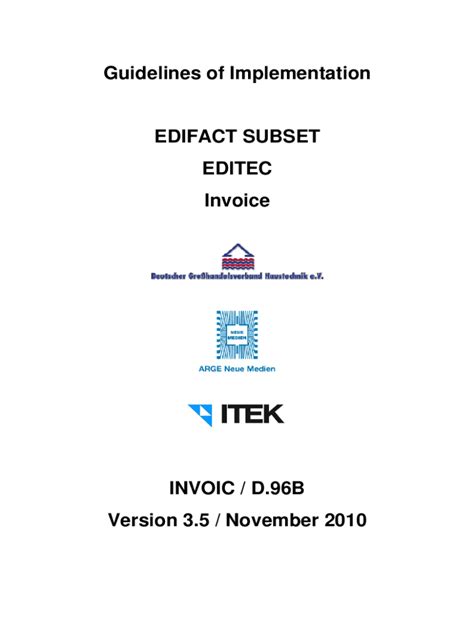 Image result for EDIFACT Invoice Example