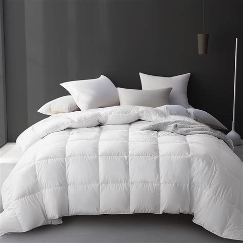 Hotel Grand Luxury White Goose Feather Down Fiber Comforter Twin Size ...