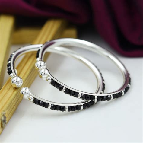 Buy ACPL 925 Hallmarked Pure Silver Kids Bangle 14827-26 Online ...