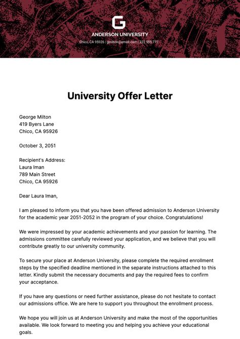 What Is An Offer From A University - Infoupdate.org