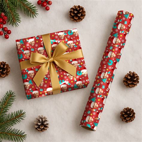 Custom Christmas Wrapping Paper, Personalized Wrapping Paper Rolls with ...