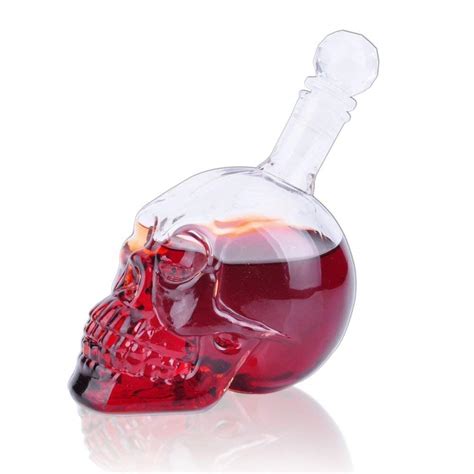 Buy SNJ Crystal Skull Head Vodka Bottle Creative Gothic Wine Vodka ...