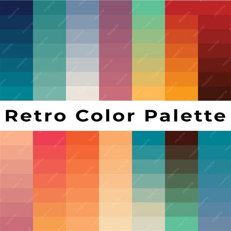 Premium Vector | Retro vintage color palette