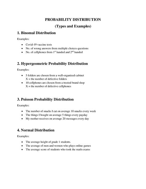Image result for Probability Distribution Types