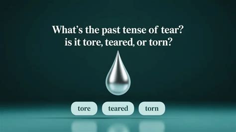 What's the Past Tense of Tear? Is it Tore, Teared, or Torn?