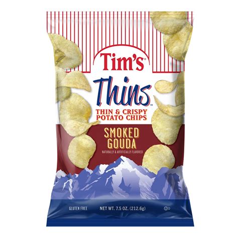 Tim's Cascade Snacks Smoked Gouda Thins Thin & Crispy Potato Chips ...