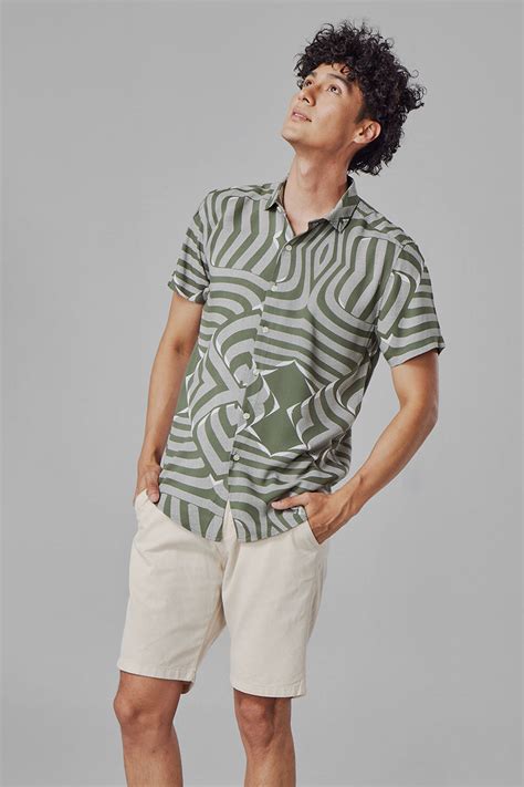 Buy Men's Hawang Green Shirt Online | SNITCH