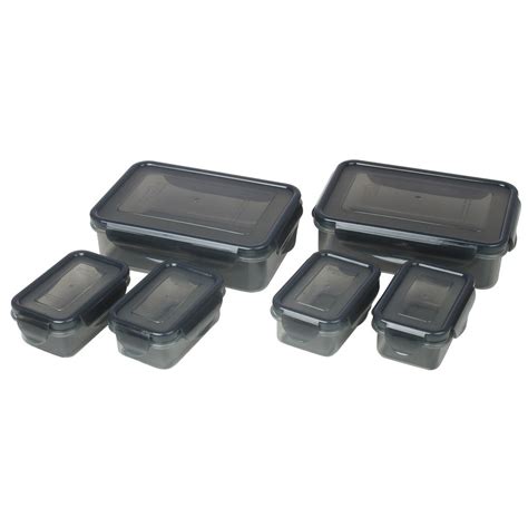 Buy Bel Casa Lock & Store Plastic Container Rectangular Set, 6-Pieces ...