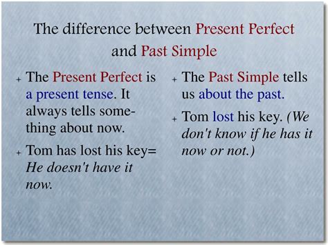 Difference Between Simple Past And Present Perfect Exles - Infoupdate.org