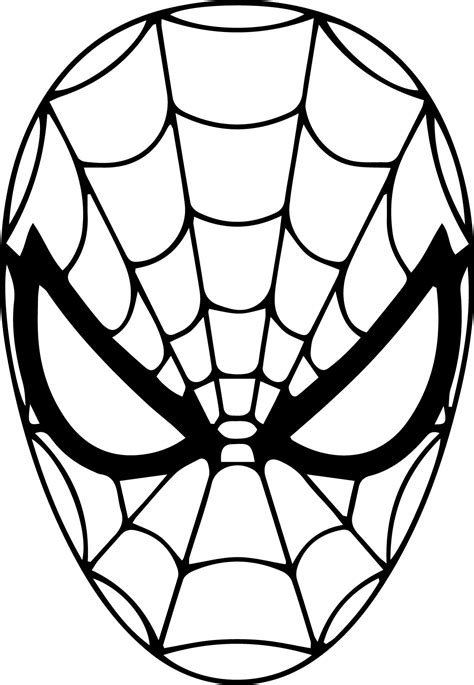 Spiderman Face Drawing at GetDrawings | Free download