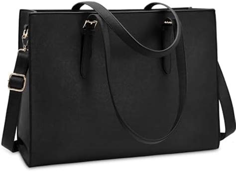 NUBILY Women's Waterproof Lightweight Leather Briefcase Large Capacity ...