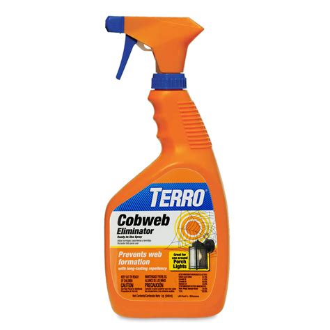 TERRO Spider Cobweb Repellent and Eliminator Spray, 32 Fluid Ounce ...