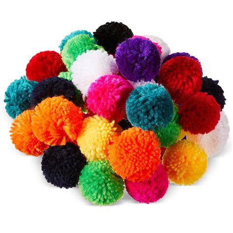 Amazon.com: Gemscream 50 Pcs 3 Inch Large Yarn Pom Poms for Crafts ...