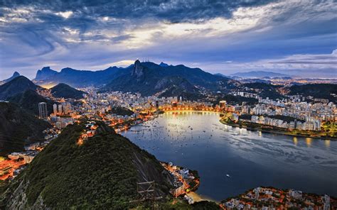 Rio de Janeiro Nightscape - HD Wallpaper