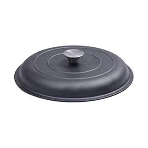 Wonderchef Forza Pre-Seasoned Cast-Iron Kadhai Lid | 30 cm | With ...