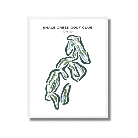 Shale Creek Golf Club, Ohio Golf Course Map Wall Art, Golf Map Canvas ...