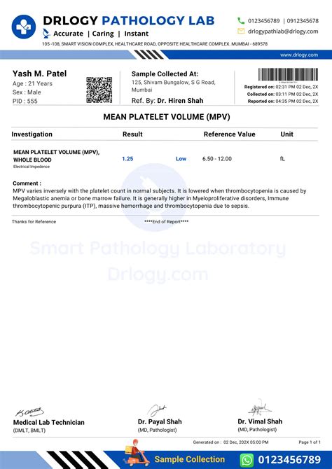 MPV Blood Test: Normal Range, Result, Interpretation | Drlogy