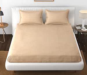 Buy DANVIRA Checkered Premium Glace Cotton King Size Elastic Fitted ...